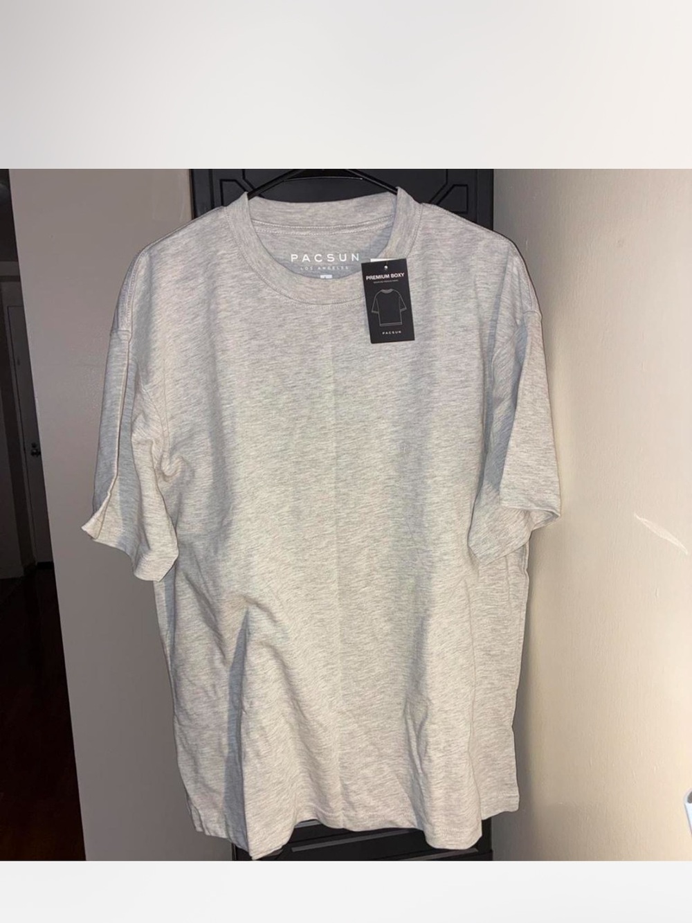 PacSun Light Gray Boxy Crew Neck T-Shirt
